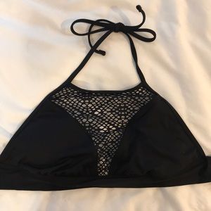 Black mesh bikini top